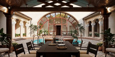 Projet architectural de la maison privée 'Cour Romaine'_17