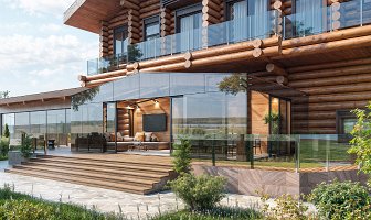 Projet de construction d'une verrière dans une maison en rondins_1